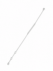 9kt White Gold 0.16ct 21-Diamond Bracelet