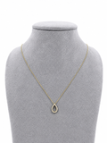 18kt Yellow Gold 0.06ct Diamond Teardrop Necklace