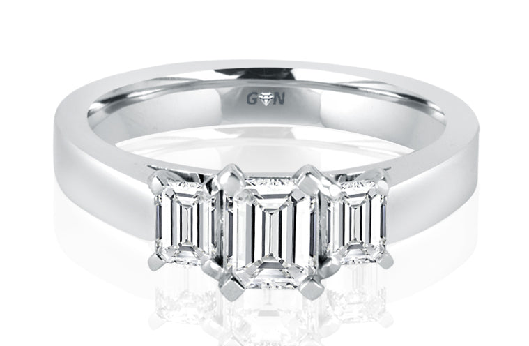 Three Stone Diamond Engagement Ring