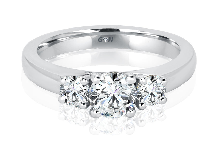 Three Stone Diamond Engagement Ring