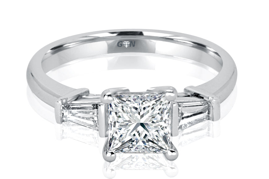 Three Stone Diamond Engagement Ring