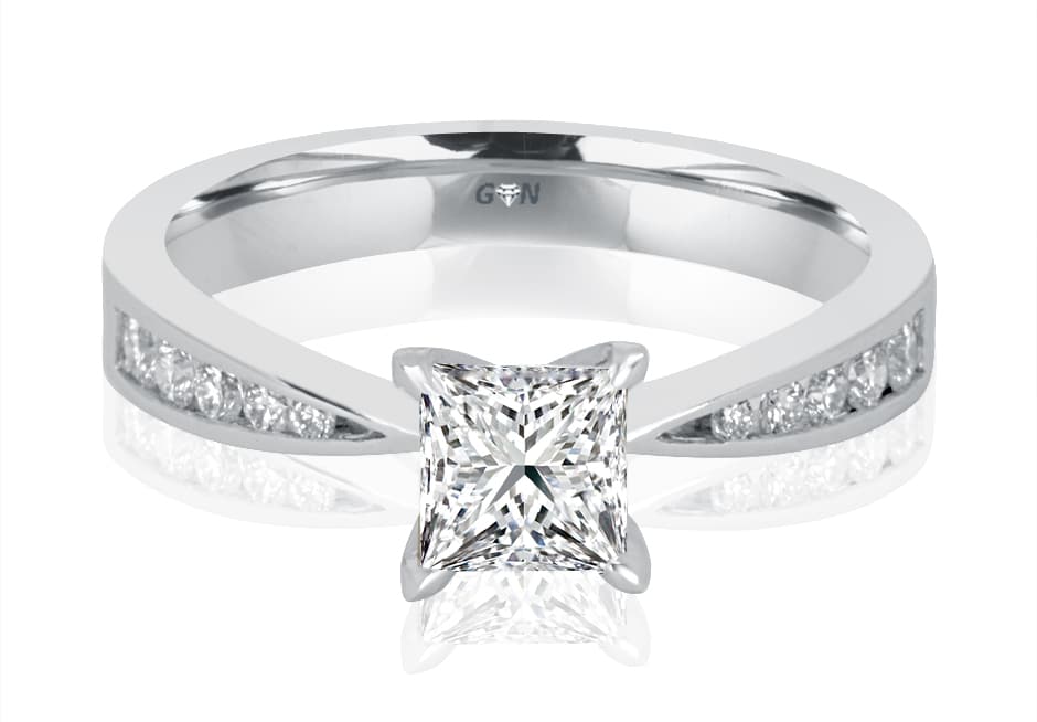 Princess Cut Diamond Solitaire Engagement Ring