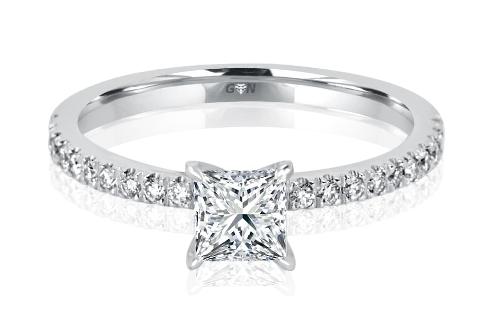 Princess Cut Diamond Solitaire Engagement Ring