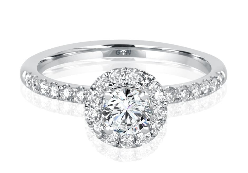 Diamond Halo Design Engagement Ring