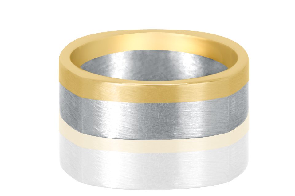 Men's Two Tone Gold Ring