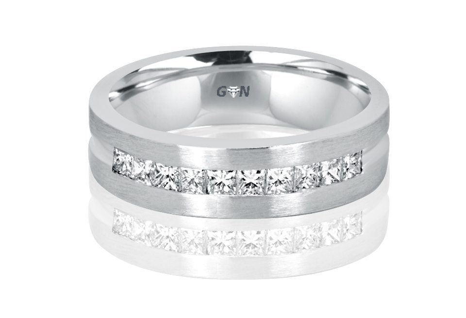 Men's White Gold Diamond Ring