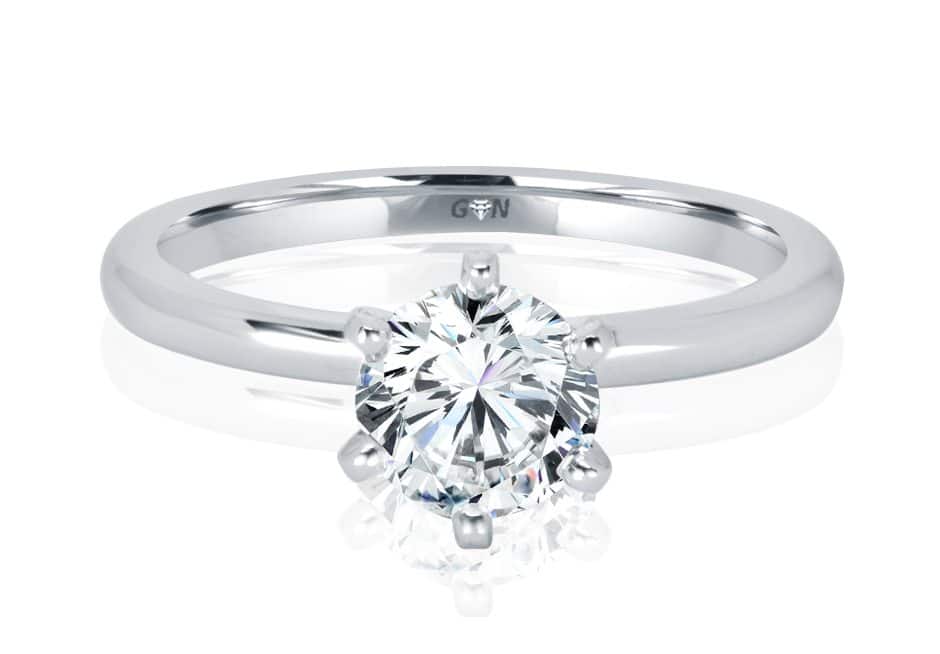 Round Brilliant Cut Diamond Solitaire Engagement Ring