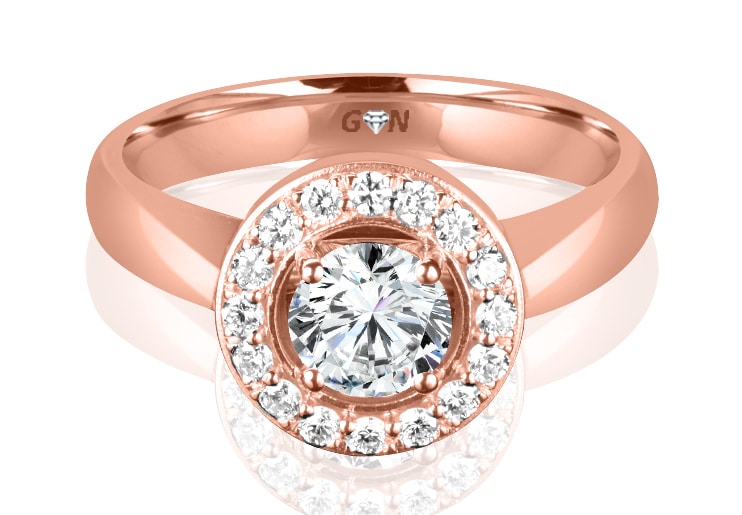 Diamond Halo Design Engagement Ring