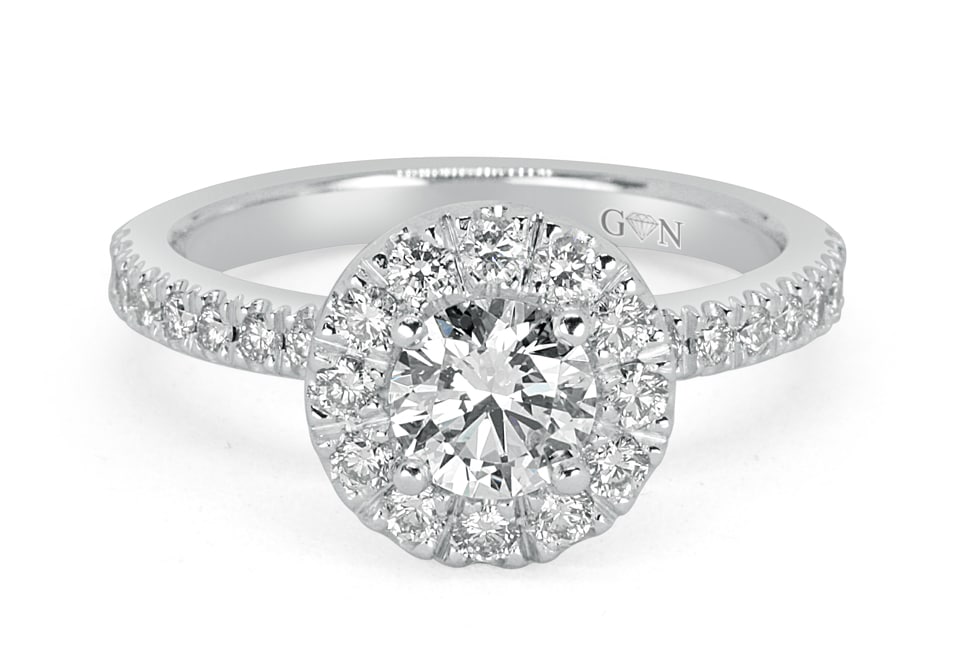 Round Brilliant Diamond Halo Engagement Ring