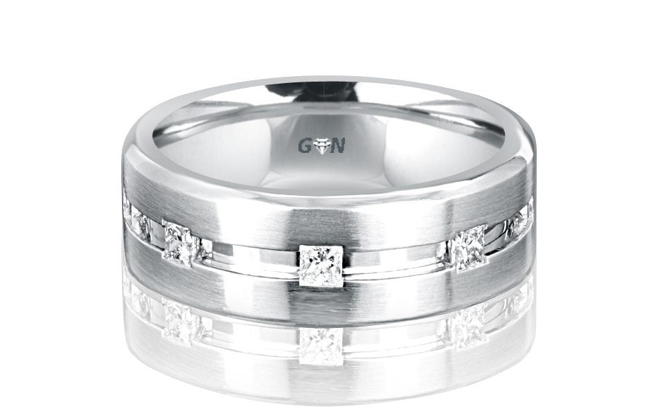 Men's White Gold Diamond Ring