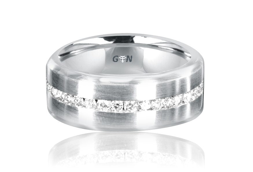 Men's White Gold Diamond Ring