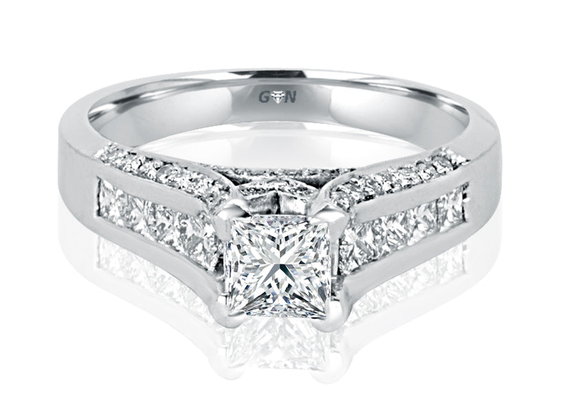 Princess Cut Diamond Solitaire Engagement Ring