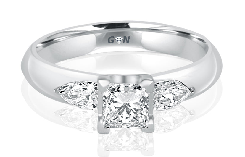 Three Stone Design Engagement Ring
