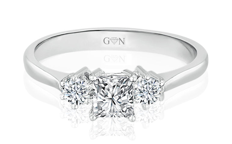 Three Stone Diamond Engagement Ring