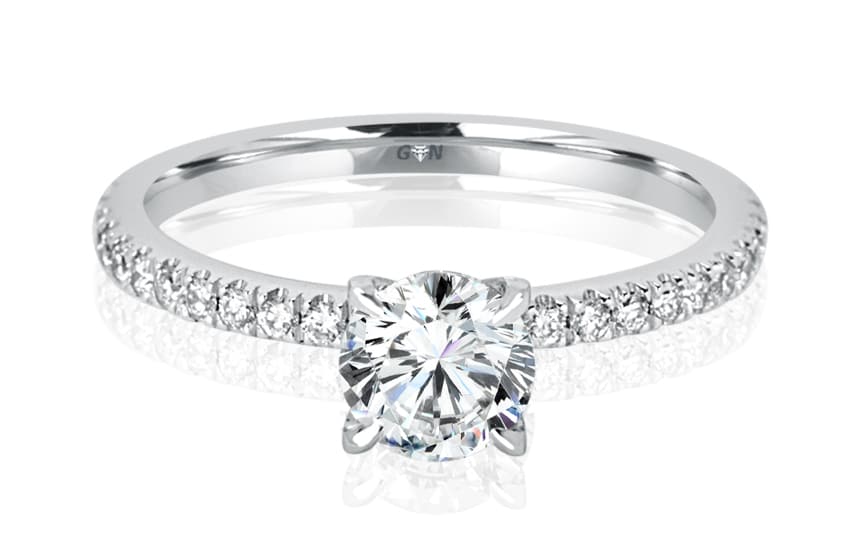 Round Brilliant Cut Diamond Solitaire Engagement Ring