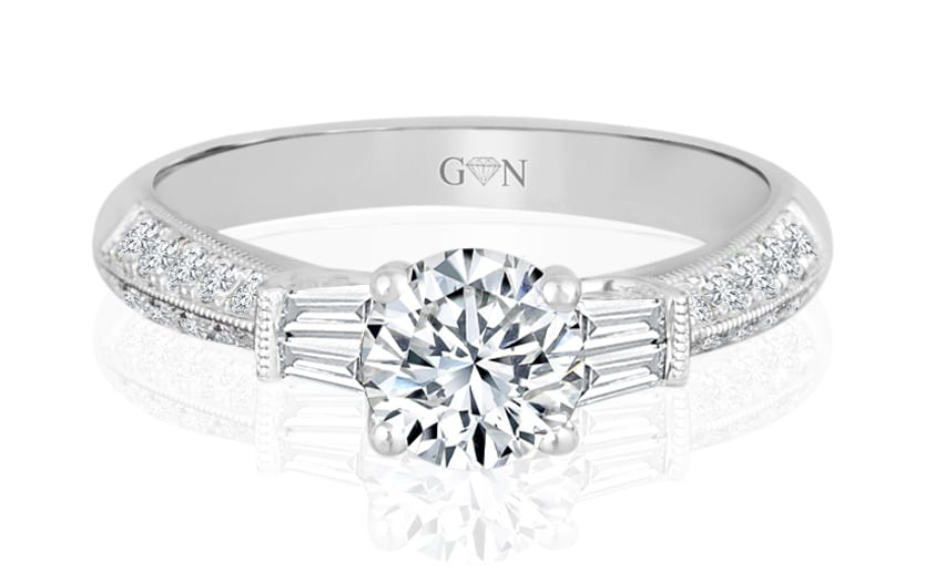 Three Stone Diamond Engagement Ring