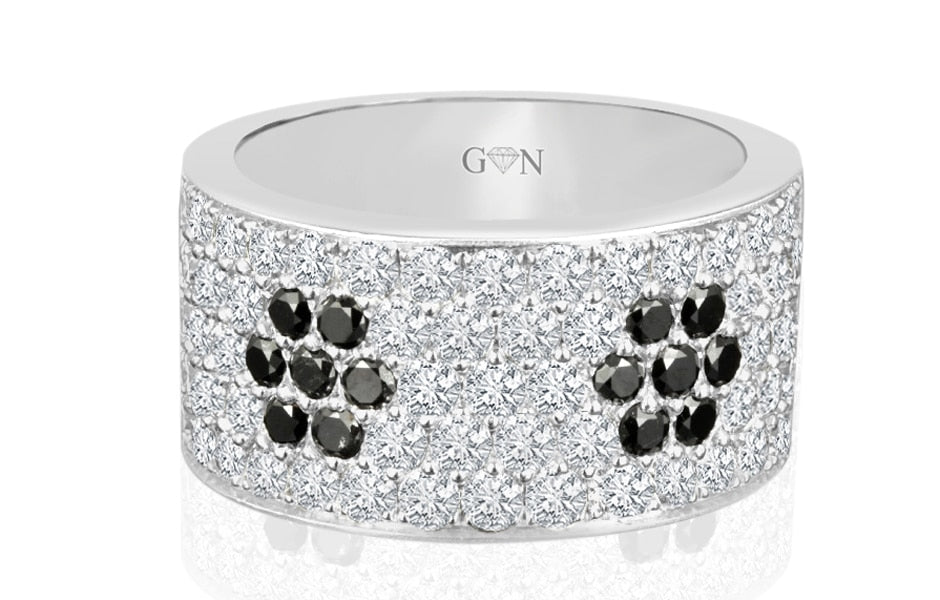 Black & White Diamond Pave Ring