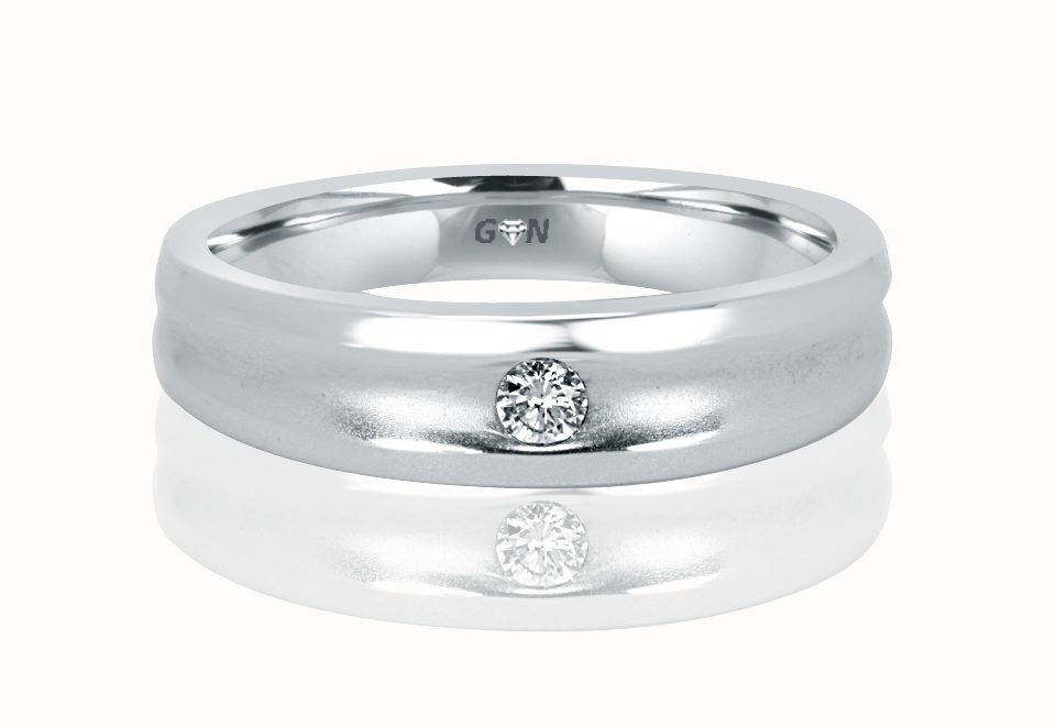 Men's White Gold Diamond Ring