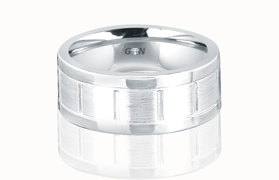 Men's White Gold Diamond Ring