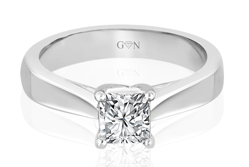 Princess Cut Diamond Solitaire Engagement Ring