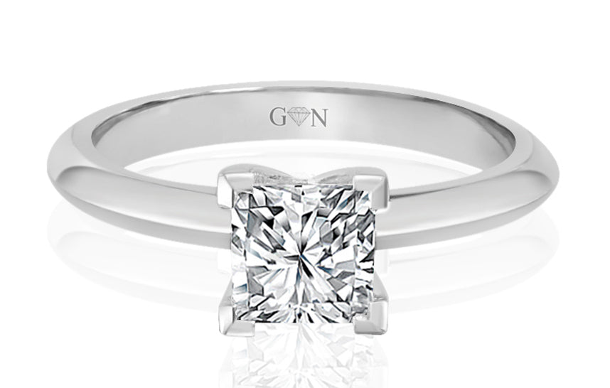 Princess Cut Diamond Solitaire Engagement Ring