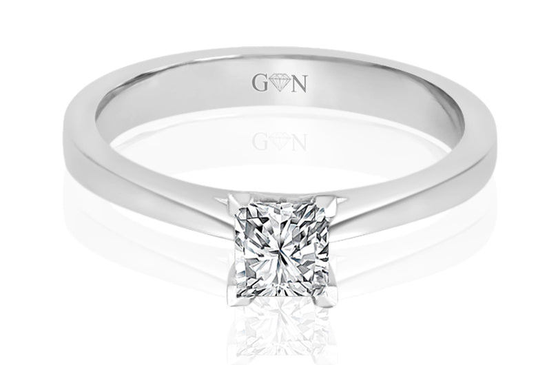 Princess Cut Diamond Solitaire Engagement Ring