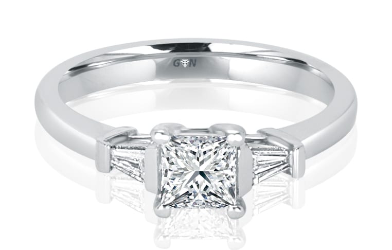 Three Stone Diamond Engagement Ring