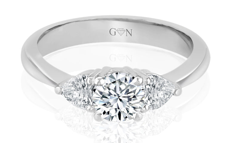 Three Stone Diamond Engagement Ring