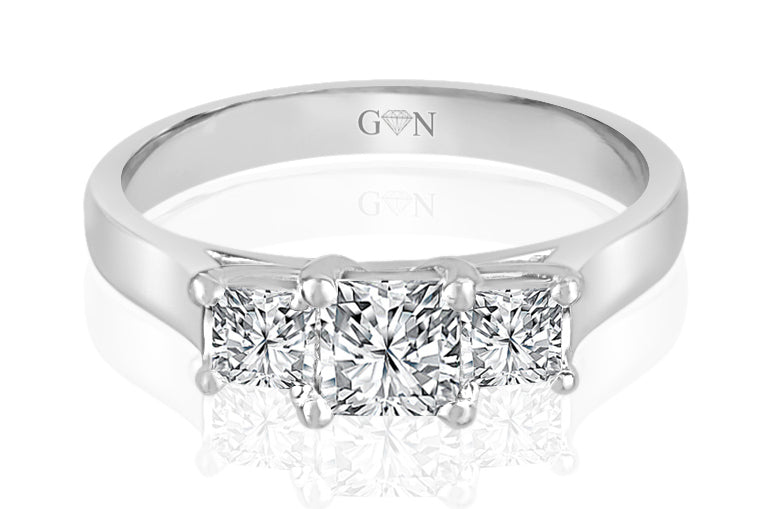 Three Stone Diamond Engagement Ring