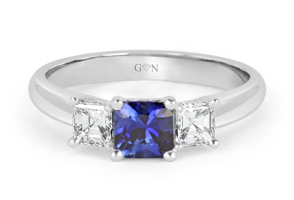Ceylon Sapphire and Diamond Ring