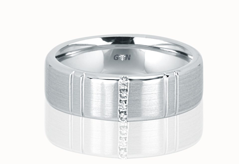 Men's White Gold Diamond Ring