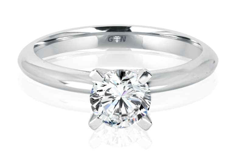 Round Brilliant Cut Diamond Solitaire Engagement Ring