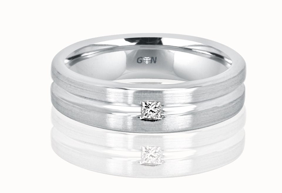 Men's White Gold Diamond Ring