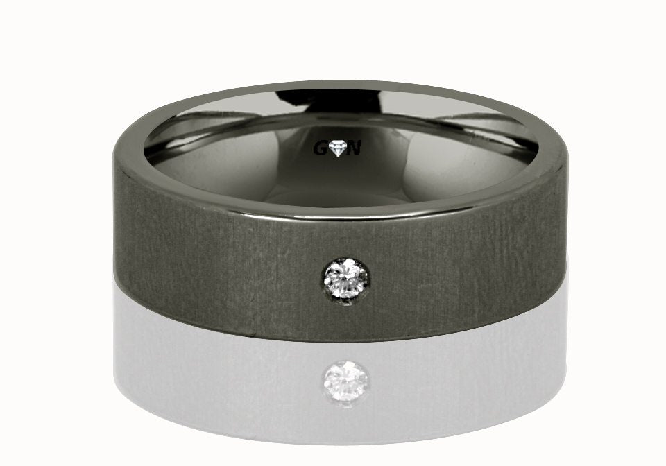Men's Titanium Diamond Ring