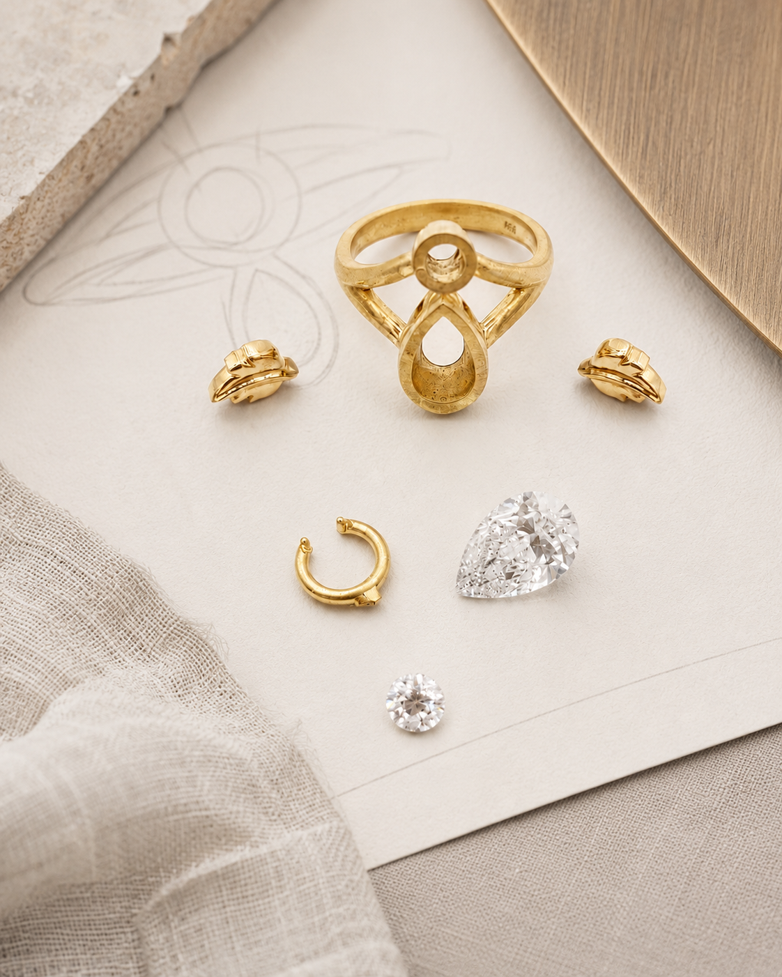 Jewellery design and craft details in the Steve Pallas workshop