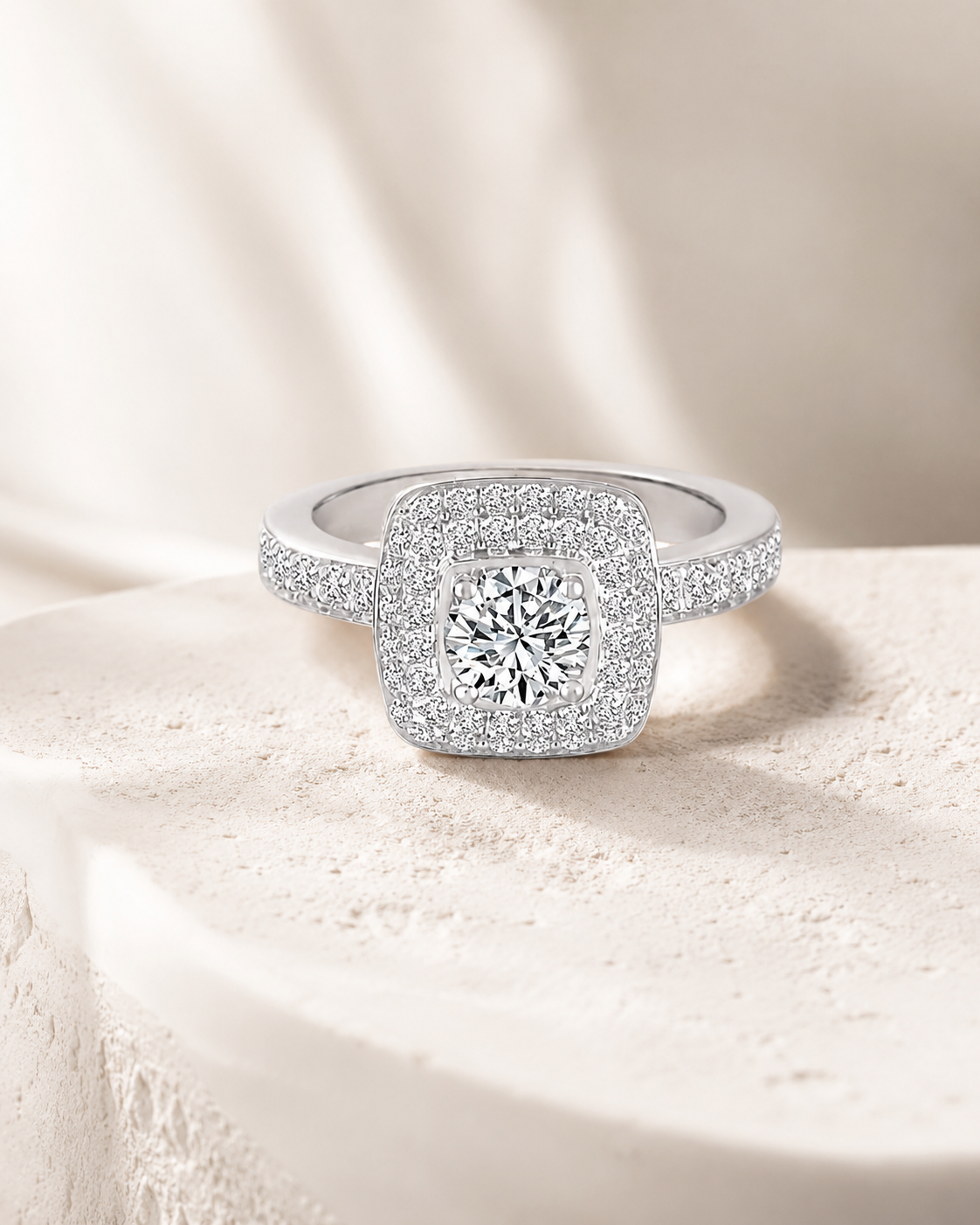 Classic diamond engagement ring