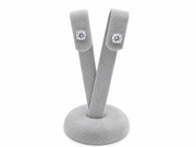 2.01ct Lab-Grown Diamond Martini Stud Earrings in 10ct White Gold, view 2