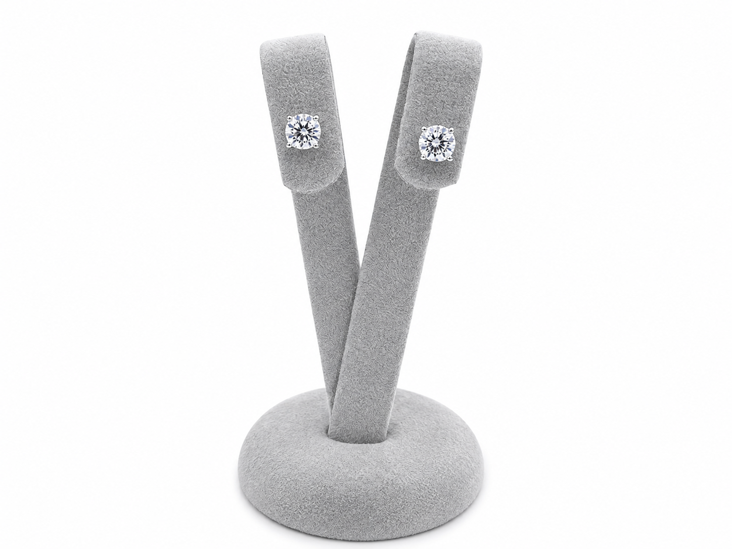 2.01ct Lab-Grown Diamond Martini Stud Earrings in 10ct White Gold, view 2