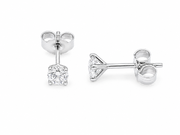 0.50ct Lab-Grown Diamond Martini Stud Earrings in 10ct White Gold, view 1