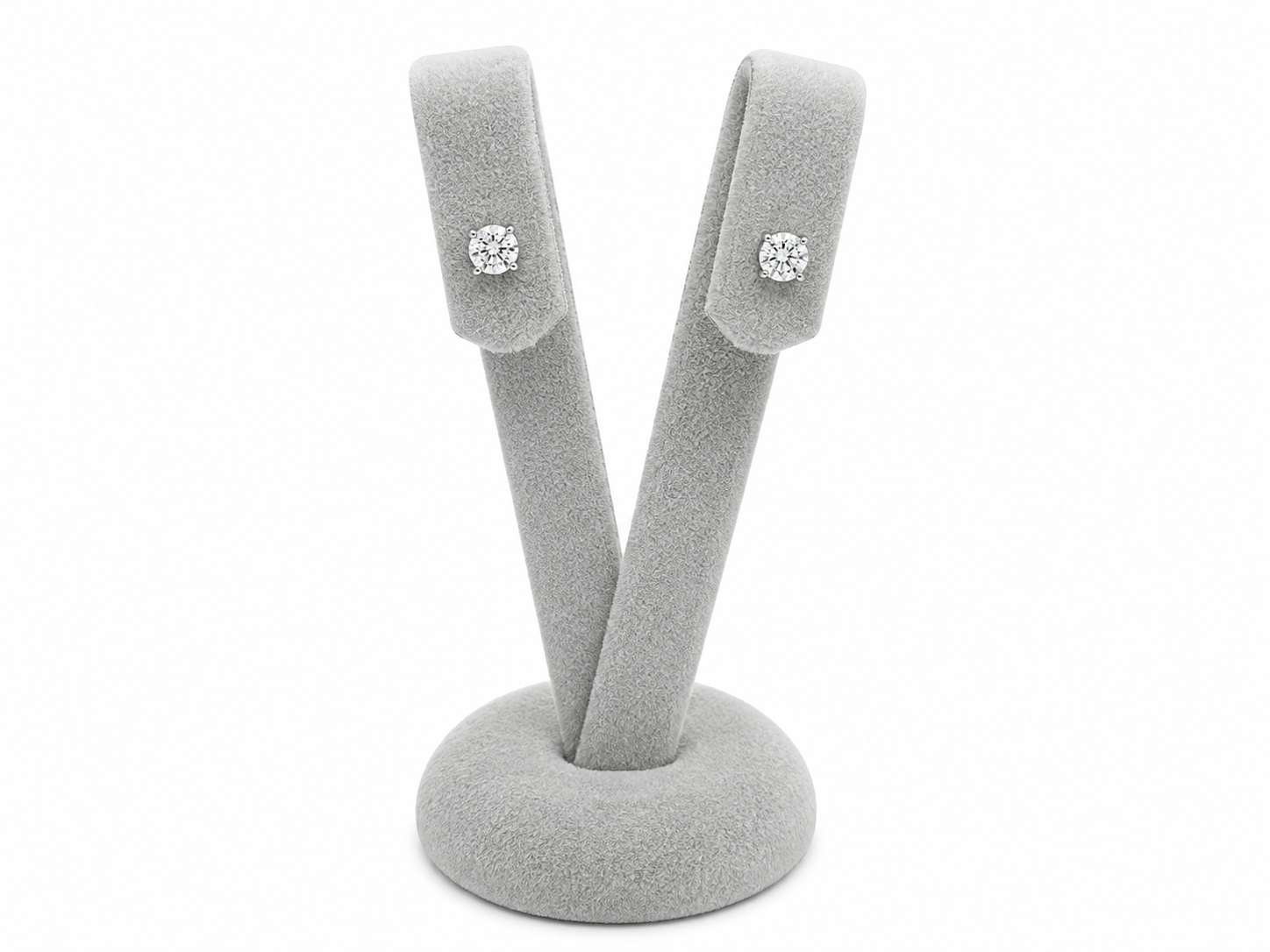 0.50ct Lab-Grown Diamond Martini Stud Earrings in 10ct White Gold, view 2