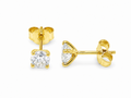 1.00ct Lab-Grown Diamond Martini Stud Earrings in 9ct Yellow Gold, view 1