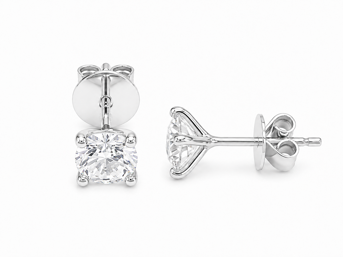 1.50ct Lab-Grown Diamond Martini Stud Earrings in 10ct White Gold, view 1