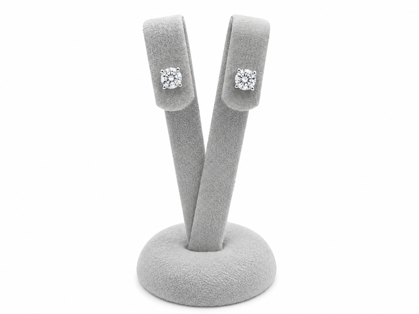 1.50ct Lab-Grown Diamond Martini Stud Earrings in 10ct White Gold, view 2