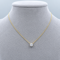 0.50ct Round Lab-Grown Diamond Solitaire Pendant in 9ct Yellow Gold