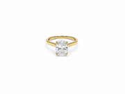 2.07ct Oval Lab-Grown Diamond Petal-Set Engagement Ring in 18ct Yellow Gold, view 1