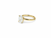 2.07ct Oval Lab-Grown Diamond Petal-Set Engagement Ring in 18ct Yellow Gold, view 2