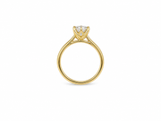 2.07ct Oval Lab-Grown Diamond Petal-Set Engagement Ring in 18ct Yellow Gold, view 3