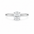 1.53ct Oval Lab-Grown Diamond Solitaire Engagement Ring in 18ct White Gold, view 1