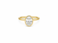 2.06ct Oval Lab-Grown Diamond Bezel-Set Engagement Ring in 18ct Yellow Gold, view 1