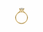 2.07ct Round Lab-Grown Diamond Petal-Set Engagement Ring in 18ct Yellow Gold, view 3